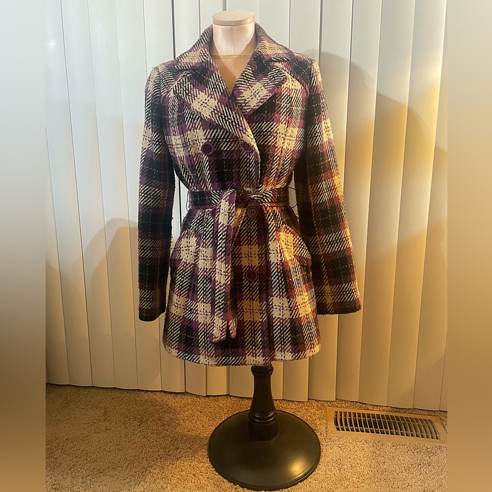 Vintage Tweed Girls Dress Coat